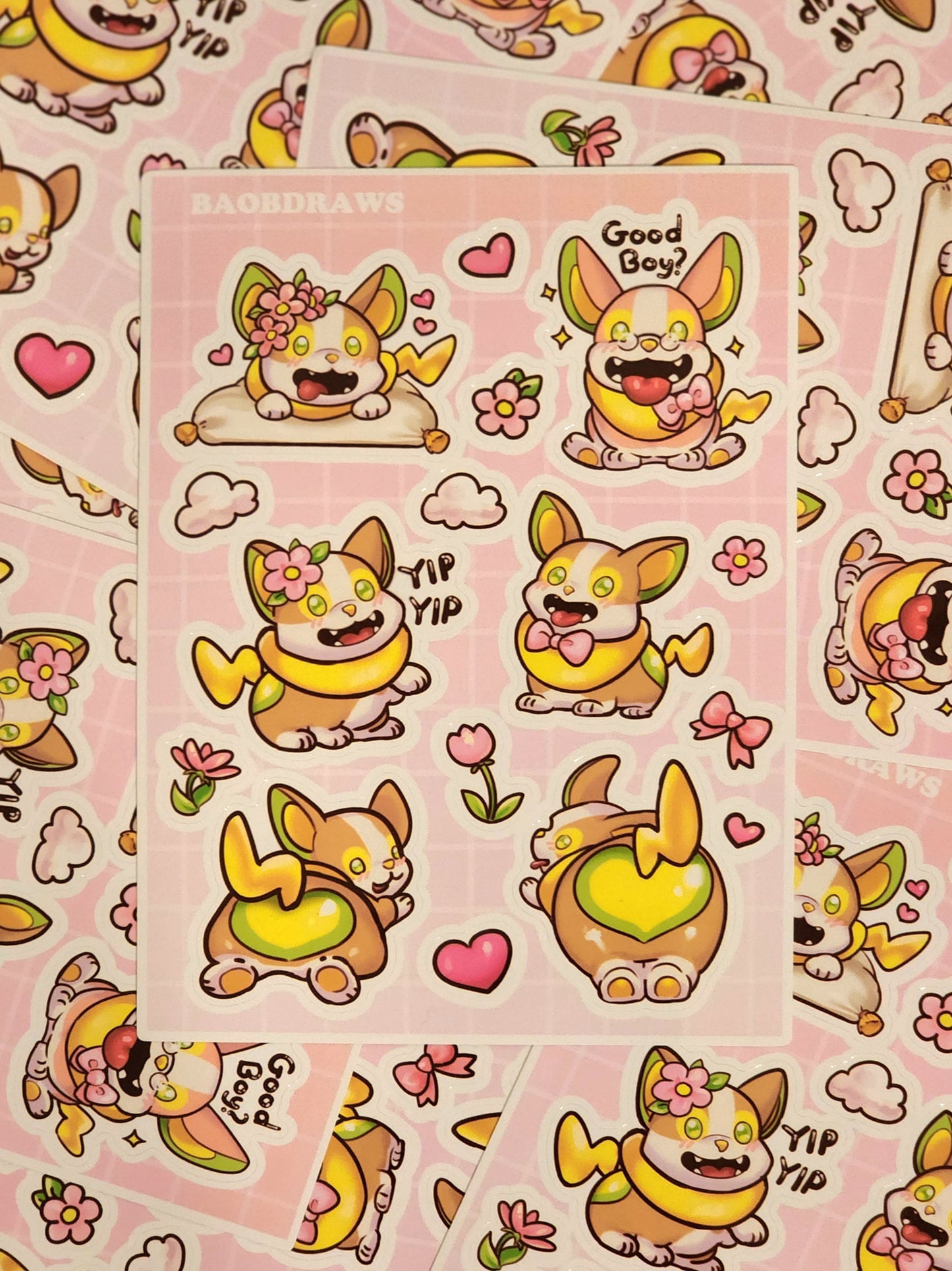 Electric Puppy Sticker Sheet
