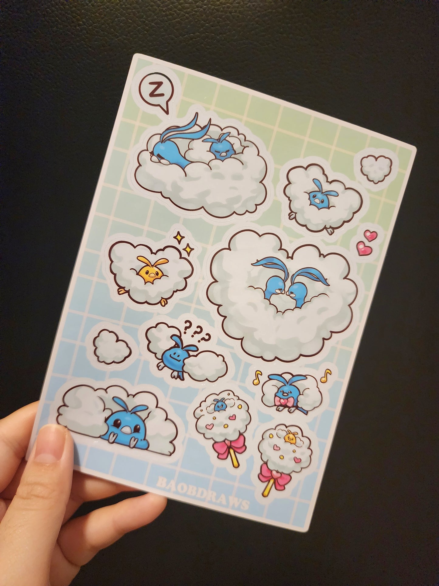 Cloud Birb Sticker Sheet