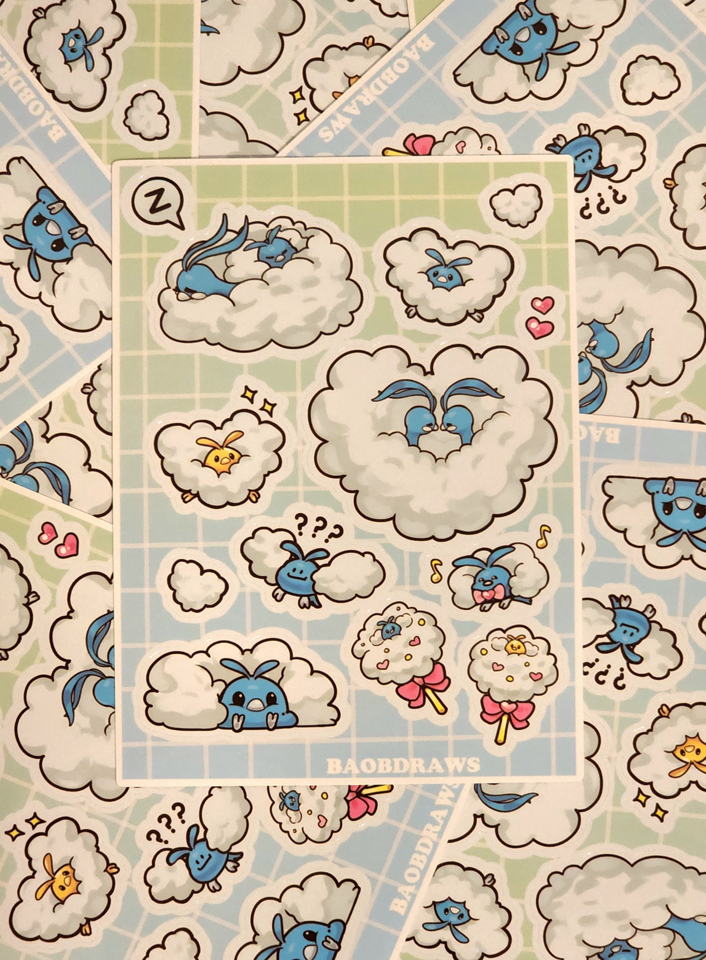 Cloud Birb Sticker Sheet