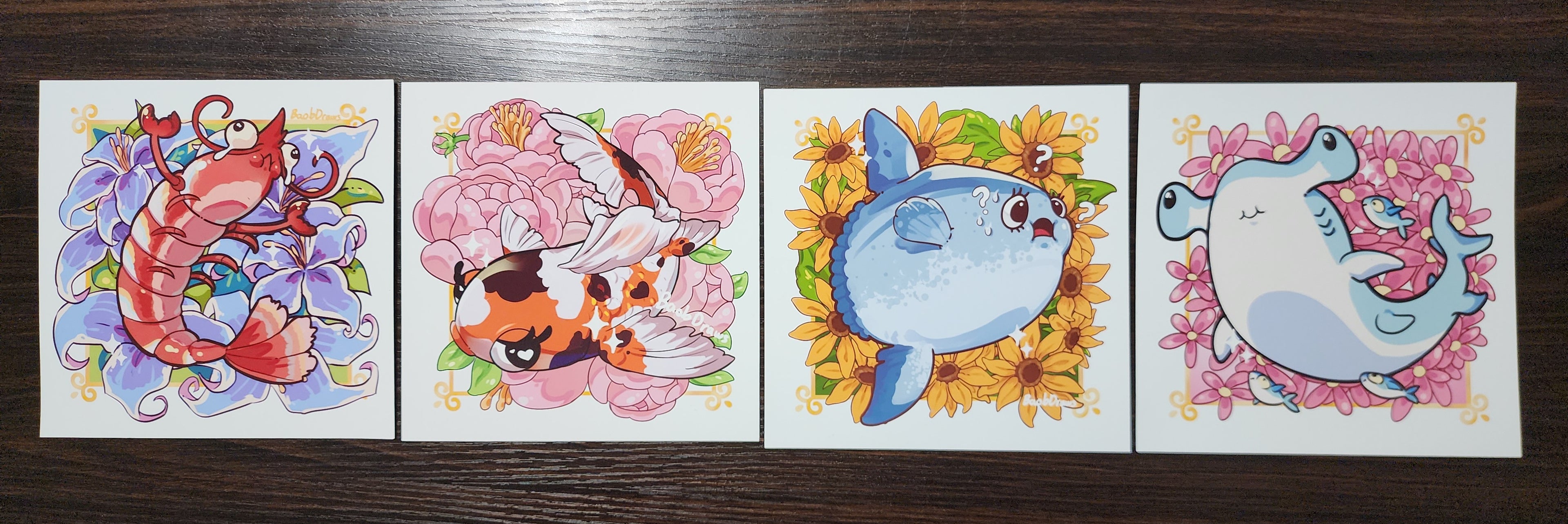 Floral Fish Series A