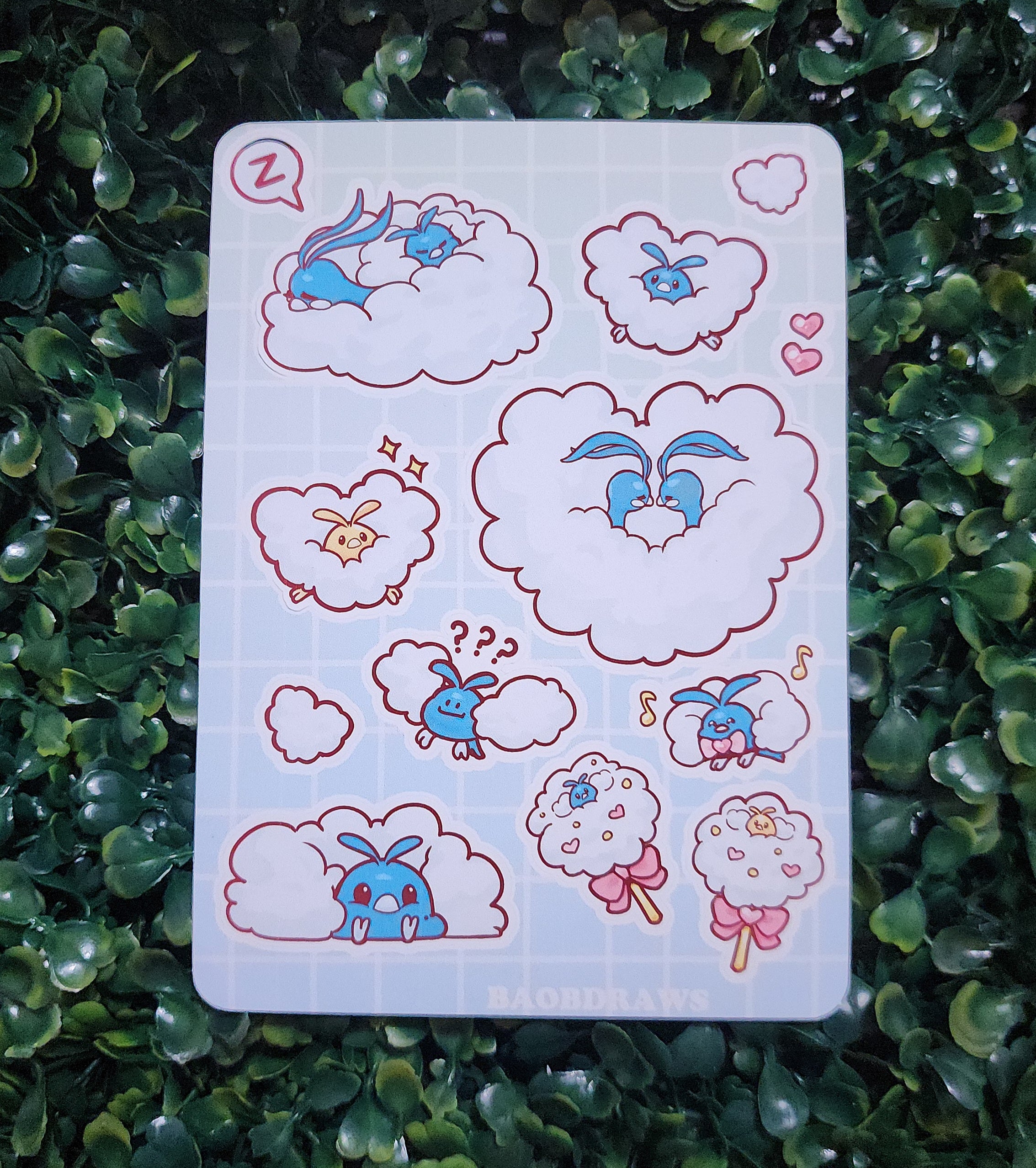 Cloud Birb Sticker Sheet